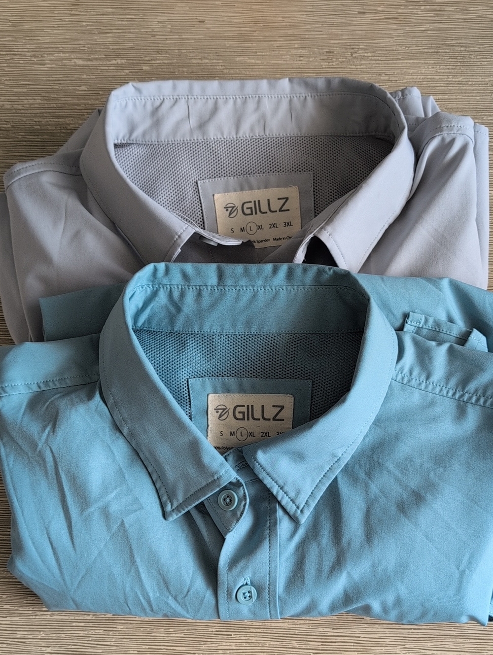 Gillz Lot Of 2 Men's Short-Sleeve Performance Shirt Fishing Boating Vented Large